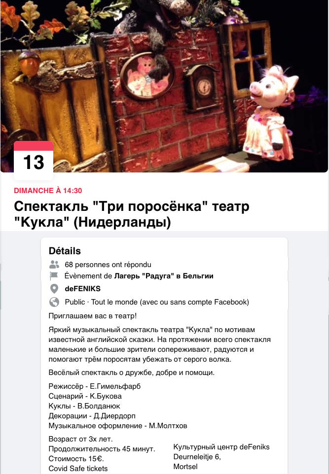 Спектакль « Три поросёнка » театр « Кукла » (Нидерланды).